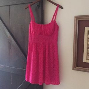 Lined Hot Pink Lace Dress